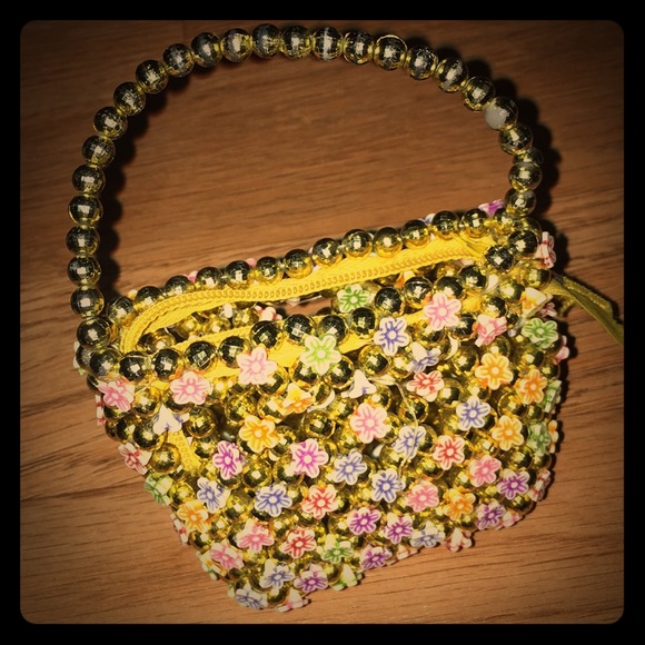 Handbags - Novelty hand made flower beaded tiny zipper purse